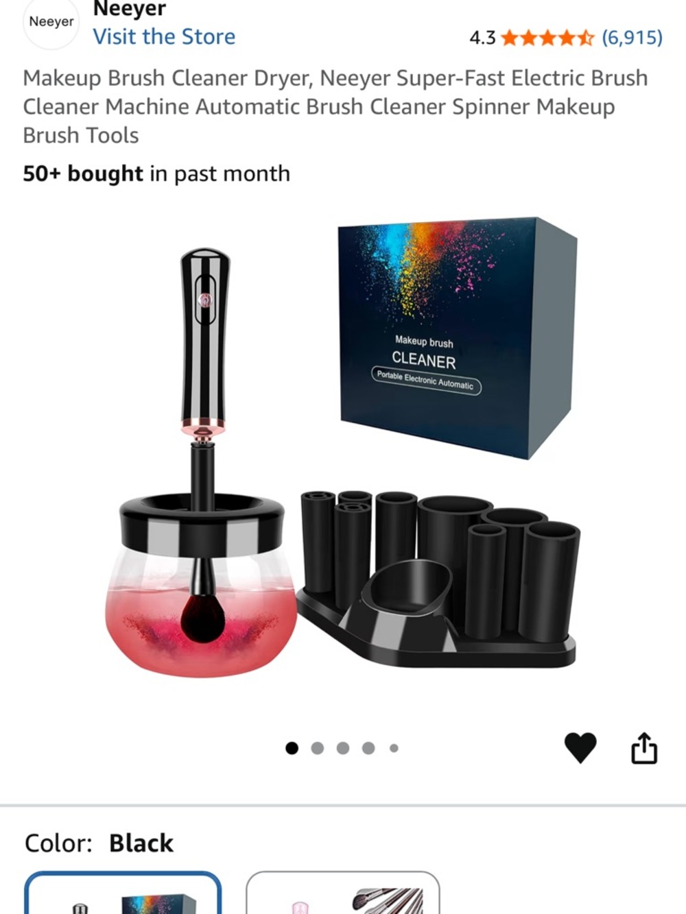 Neeyer Electric Makeup Brush Cleaner - brand new with extra soap